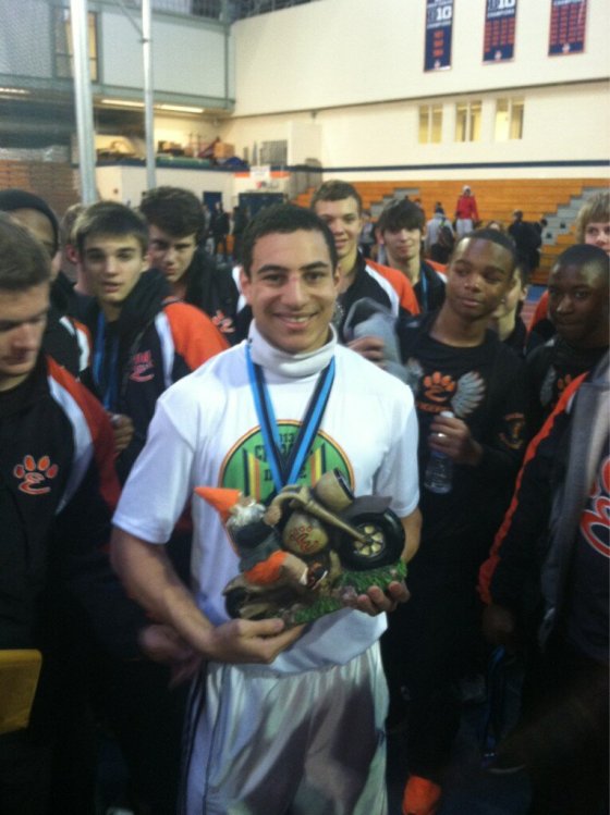 Julian Harvey of Edwardsville sets two meet & school records/Edwardsville track image